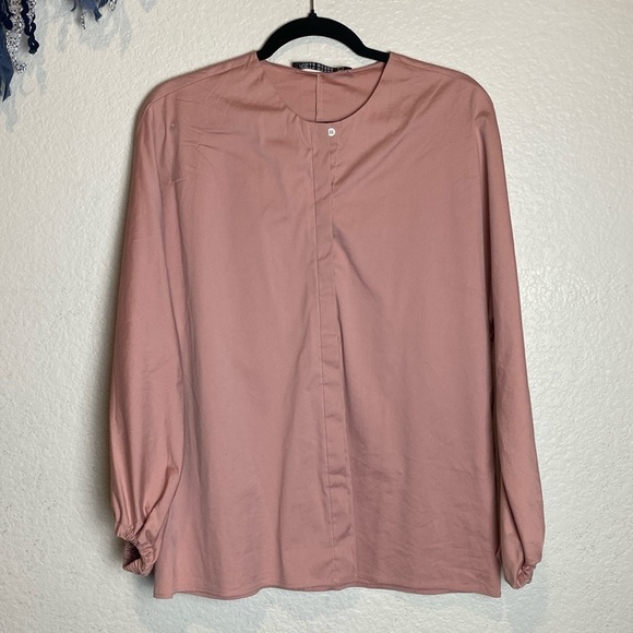 Zara mauve button-down top - Picture 2 of 6